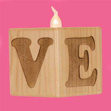 Love Votive Block