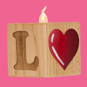 Love Votive Block