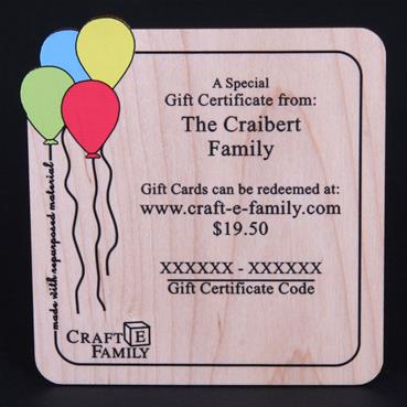 Wooden Gift Certificate