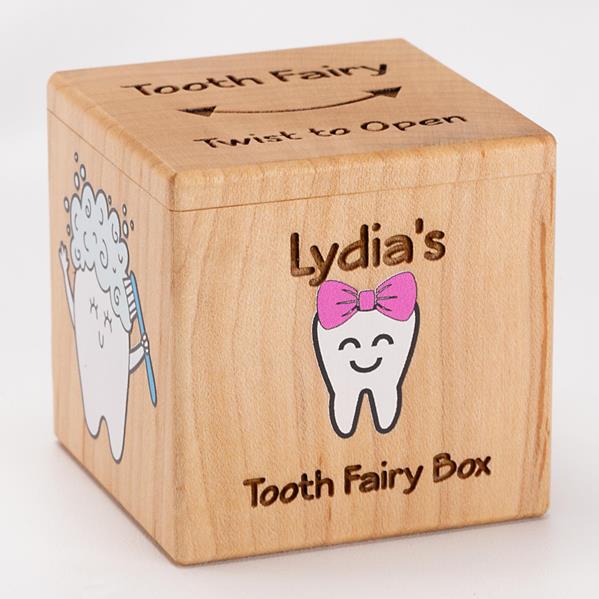 thumbnail image 2 of Ouligay Tooth Fairy Box For Girls And Boys, 3D Carved Wooden Box, Cute Lost Tooth Holder, Tooth Fairy Gifts For Birthdays Baby Shower Holiday 2 of 10