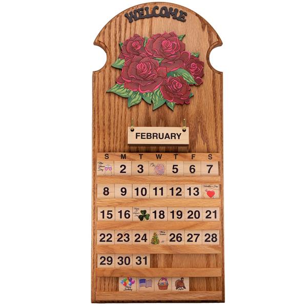 Red Roses Perpetual Calendar