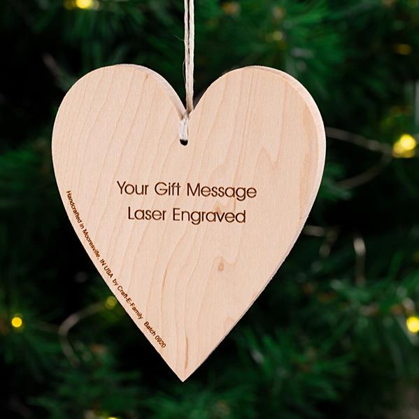 Heart Ornament - Gift Message