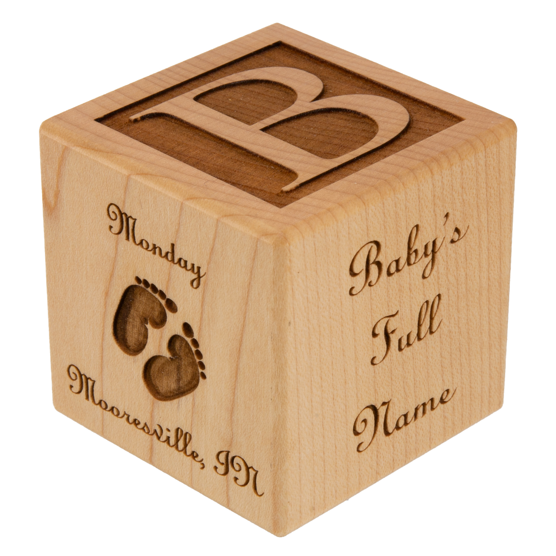 Personalized baby block