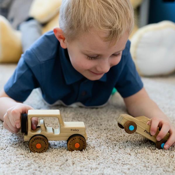 Personalized Wooden Toy Vehicles